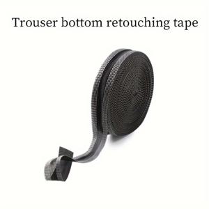 TEMU 20m 검정색 자가 점착 파이핑 테이프 (바지용) - 다용도 바느질 불필요 패치 키트, 사용하기 쉬움, 전기 불필요, 바지 수리용 787.4