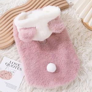 TEMU 1개 곰 귀 모자 가을 겨울 플러시 두꺼운 보온 강아지 고양이 옷, 심플 귀여운 리쉬 투레그 스웨트셔츠 조끼 다용도 의류, 계절별 애완동물 의류,반려동물 겨울 의류,장난기 넘치는 애완동물 의상,심플 펫 패션,내구성 있는 애완동물 의류,아늑한 펫웨어,동물 의류,개 스웨터 조끼,펫 패션 애호가,소형견 소유자