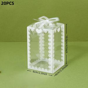 TEMU 20개 다양한 사이즈 PET 투명 프린팅 선물 상자 - 웨딩, 발렌타인데이, 크리스마스 선물 포장용