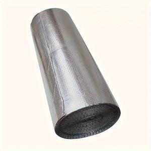 TEMU 50.01cm x 10.0m 알루미늄 호일 단열재 - 반사 열 차단, 내화성 엔진 후드 및 벽 소음 및 온도 조절 감소, 내구성 있는 열 단열 패드, 자동차 및 산업용 장기 지속 단열, 엔진 열차단,산업용 반사 소재,내화성 단열 랩,고반사율 층,방화 단열재,장시간 지속되는 열 패드