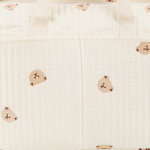 TEMU 1개 대용량 고품질 기저귀 백팩 & 정리함 - 베이지 캐리어 백, 멀티포켓 핸즈프리 토트, 유모차 호환, 엄마를 위한 필수품 보관, 여행, 어린이집용 (내구성 & 넉넉한 수납)