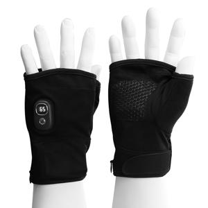 TEMU 휴대용 온도 디스플레이 가열 장갑, 충전식 반손가락 보온 장갑, 겨울 작업, 타이핑, 야외 및 여가용, 남녀 공용, 분리형 전자 부품, 세탁 가능, 5단계 온도 조절