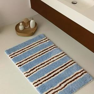 TEMU 플로킹 카펫 1800g, 겨울 터프팅 러그, 세로 줄무늬 다용도 미끄럼방지 홈 침실 매트, 마이크로파이버 욕실 미끄럼방지 매트, 도어 매트, 주방 러그