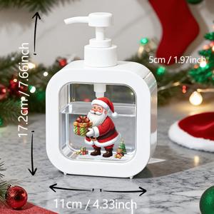 TEMU 크리에이티브 홈 욕실 디스펜서 핸드 펌프 - 선물을 든 , 흰 수염과 빨간 옷을 입고 크리스마스 트리 옆에 서 있으며 축제 분위기로 가득 차 있어 따뜻함과 기쁨을 선사합니다. 욕실, 주방, 싱크대에 적합 - 비누, 핸드 살균제, 샤워 젤 등에 이상적 - 크리에이티브 로션 병, 로션 디스펜서, 디스펜서, 욕실 액세서리|비누받침대