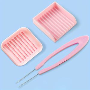 TEMU 3pcs 2.6mm 다림질 비즈 도구 세트 (핀셋 포함), 고효율 액세서리, 다림질 비즈 정리함, 시간 절약 스쿱, 정렬 트레이