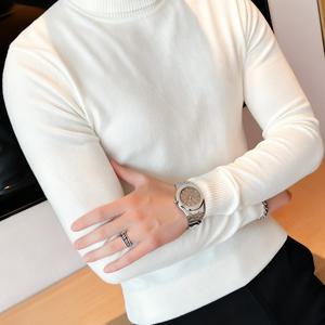 TEMU 남성용 우아한 하이넥 긴팔 스웨터 - 부드럽고 편안한 루즈핏 라운드넥 풀오버, 리브 디테일이 있는 따뜻한 레이어링 필수템, 솔리드 컬러 캐주얼 & 포멀 셔츠 (가을/겨울용), 니트, 스웨터 조끼