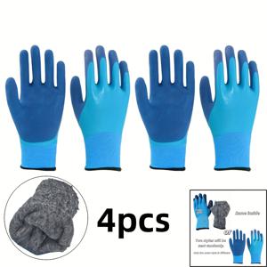 TEMU 남녀 공용 두꺼운 파란색 장갑, 가정용 장갑, 겨울 장갑, 고품질 장갑, 강화 스티칭, 남성용 겨울 장갑, 여성용 겨울 장갑