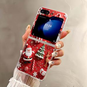 TEMU 귀여운 만화 크리스마스 접이식 휴대폰 케이스, 