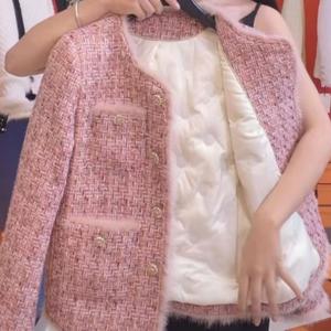 TEMU 핑크 코트 여성 신상 고급 셀럽 스타일 탑 여성용