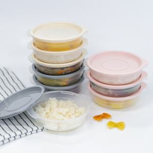 TEMU 가쯔 심플쿡 냉동밥 원형 전자렌지 용기 400ml 8개