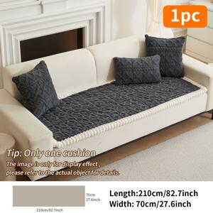TEMU 1인용 부드러운 퀼팅 소파 쿠션, 가을과 겨울에 따뜻함을 위한 두꺼운 폴리에스터 소파 커버, 2인, 3인 또는 4인용 소파에 적합한 가정 장식.|소파|쇼파커버|쇼파쿠션