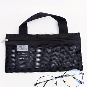 TEMU 다색 휴대용 메쉬 정리 가방 지퍼 클로저 – 화장품, 보석, 열쇠, 휴대폰, 카드용 다용도 나일론 보관 파우치, 가벼우며 변색 방지, 액세서리 보관|메쉬 투명 가방|투명 메쉬 소재, 메쉬 지퍼 파우치