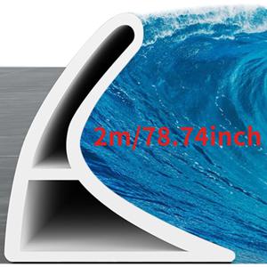 TEMU 셀프 접착식 샤워 문턱 방수 댐 - 욕실 & 주방용 에지 보호대, 구부릴 수 있는 내구성 소재로 건습 분리 가능, 쉬운 설치, 세면대 및 싱크대용 물막이, 현대적 디자인, 쉽게 청소 가능한 재질|싱크대