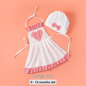 TEMU 주방복 사진 촬영 용품: 아포른과 모자, 청소년 100일 사진, 성장 추억품, 신생아 사진 포트레이트 선물, 가족 포트레이트 용품