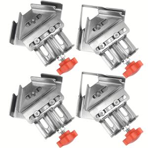 TEMU 4pcs 스테인레스 스틸 직각 클램프, 90도 조절 가능한 턱 클램프, 미끄럼 방지 그립, 목공 및 사진 프레임용 내구성 있는 금속 클립, 목공 클램핑 도구
