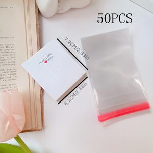 TEMU 50개 로브 스퀘어 헤어 클립 카드, 작은 보석 보우노트 디스플레이 카드보드 패키징 소규모 비즈니스 용품 - 보석 만들기 디스플레이 및 패키징 용품 배송 투명한 가방 50개