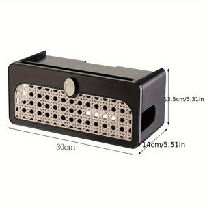 TEMU 1개 다기능 와이어 정리함 - 전원 스트립, 라우터 및 휴대폰용 독립형 케이블 관리 시스템, 쉬운 접근 및 깔끔한 공간 책상 & 서랍 정리함, 내구성 있는 플라스틱 구조, 케이블 코드 정리함, 집 수납용, 컴팩트 디자인, 견고한 구조, 홈 오거나이저