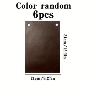 TEMU 6개입 천연 소가죽 시트 - A4 크기 (1.2-2mm 두께), DIY 공예, 가방, 지갑, 소파 수리용 강력한 가죽 보드 - 자연스러운 결감 마감, 초보자 및 전문가용, 고품질 가죽 재료, 다목적 공예 소재, 손수공예품 제작에 적합