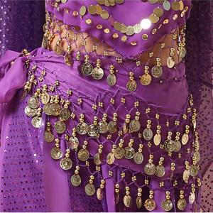 TEMU 여성용 벨리댄스 치마와 시퀸 태슬 힙 사프 - 긴 플로잉 퍼플 & 골든, 레이어드 가장자리가 있는 무거운 수트, Raqs Sharqi, 중동 춤 공연 및 이벤트를 위한 편안하고 안전한 착용감, 정교한 자수와