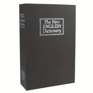 TEMU SINTCHTOIS 대형 조합 자물쇠 책 금고 - 고강도 은닉 금전 및 귀중품 보관함, 열쇠/조합 잠금 상자, 사무실, 여행, 현금 및 문서용 은밀한 금고 (블랙, 잠금 장치)
