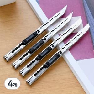 TEMU 4개 미니 커터칼 문구 커터칼 언방식칼 택배칼 소형칼