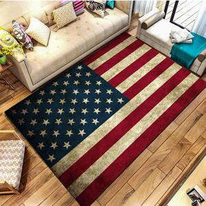 TEMU 미국 국기 지역 매트 - 부드러운 폴리에스터, 기계 세척 가능, 거실, 침실, 식당, 주방, 사무실용 직사각형 카펫 - 스타일리시한 빨간색, 흰색 및 파란색 디자인, 광택 있는 마무리, 입구 매트|미국 국기 디자인|뒤쪽이 미끄럼 방지 처리된 매트