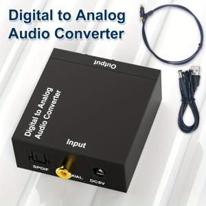 TEMU 192KHz 고속 디지털- 컨버터 DAC, SPDIF 광학 - 3.5mm 잭 어댑터, USB 전원 공급, 5V 작동 전압, PS3, PS4, Apple TV, 홈 시네마 오디오 증폭기