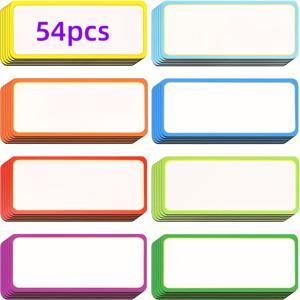 TEMU 30/54개 컬러 자석 라벨 스티커 - 드라이 이레이즈 & 네임 태그 화이트보드, 공예용 냉장고용 - 9가지 색상