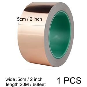 TEMU 구리 테이프 더블 사이드 전도성 구리 호일 테이프 셀프 접착성 EMI 차폐 스테인드 글라스 용품 납땜 전기 수리 종이 회로 접지 66 피트