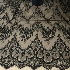 TEMU 3야드 프렌치 속눈썹 레이스 패브릭, 꽃 자수 레이스 패브릭, 의류 웨딩 드레스용, 브라이덜 베일 웨딩 드레스 레이스 트림, 홈 트림, 아플리케 리본, 테이블보, 커튼, 재봉용