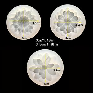 TEMU 3개 세트 DIY 에폭시 수지 꽃 몰드 - 데이지 & 모양 실리콘 몰드, 핸드메이드 수지 몰드, 펜던트, 레진, 클레이 몰드 (에폭시 수지 호환)