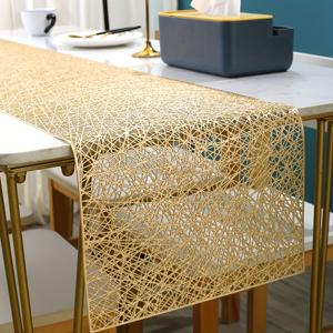 TEMU 1개 직사각형 PVC 테이블 러너, 플라스틱 짠 천 센터피스 홈 키친, 신부 생일 파티, 결혼식, 캠핑, 축제 장식