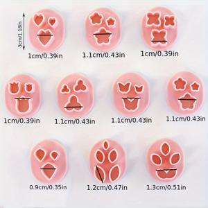 TEMU 폴리머 클레이 귀걸이 만들기용 미니 클레이 커터 10개 세트, 10가지 모양의 꽃 & 잎 & 나비 클레이 커터, 폴리머 클레이 주얼리용 클레이 커터