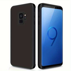 TEMU 휴대폰 케이스 - 삼성 S9/S9+용 초극세사 실리콘 폰 케이스, 카메라 보호 기능 및 내구성 있는 소재로 갤럭시 S 9 S9 Plus S9Plus 후면 커버를 오래 지속되는 방어력으로 보호합니다.