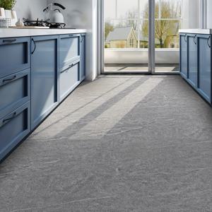 TEMU 셀프 접착식 그레이 콘크리트 질감 벗겨내고 붙이는 비닐 바닥재 - 쉬운 설치, 내구성 및 긁힘 방지