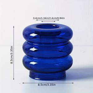 TEMU 1pc 창의적인 유리 촛불 홀더 - 우아한 바구니 공예 디자인, 거실, 식탁 장식, 휴일 및 사무실 장식, 바닥 서서, 전기 없음, 촛불 홀더 장식, 테이블 탑 디스플레이, 장식 중심, 내구성 유리