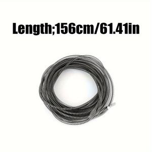 TEMU 1pc 파이프 데버링 도구 드릴 액세서리, 다기능 배수 및 화장실 플러저, 머리카락 및 쓰레기 제거, 욕실 및 주방 배수 클리너, 상업 및 주거용으로 사용되는 유연한 파이프 보조, 내구성 및 공간 절약, 드릴 포함되지 않음