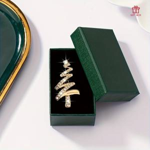 TEMU 고급스러운 일상용 다용도 크리스마스 트리 브로치 (선물박스 포함)
