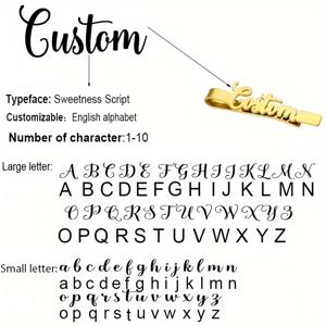 TEMU 개인화된 스테인리스 스틸 넥타이 클립 - 맞춤 이름 새겨진 심플 스타일 넥타이 바 남성용, 남편, 친구, 데이 선물에 완벽합니다.