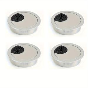 TEMU 4개입 5.08cm 50mm 원형 와이어 홀 커버 - 컴퓨터 데스크 오피스 케이블 관리 링, 전선 정리용 데스크탑 케이블 관리 도구