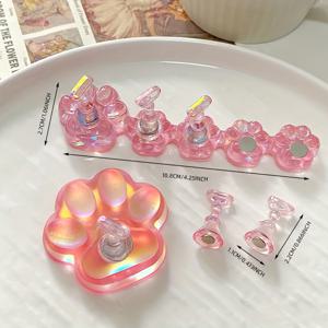 TEMU 오로라 보레알리스 레이저 캣 워브 블록 네일 아트 디스플레이 스탠드, 멋진 매니큐어 연습 베이스, 네일 착용을 위한 네일 서포트, 무향, 뷰티 & 퍼스널 케어 액세서리