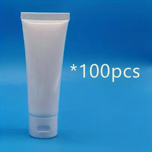 TEMU 100개 1.7oz 여행용 소프트 스퀴즈 튜브 - 리필 가능 & 누수 방지 화장품 용기, 샴푸, 바디워시, 핸드크림, 페인트, 소독제 젤용 - 내구성 있는 플라스틱, 타원형, 무향, 플립 캡, 샴푸 여행용 병