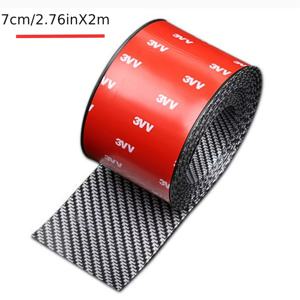 TEMU 탄소 섬유 방지 스크래치 트림 & 범퍼 스트립 - SUV, 트럭, 자동차용 차량 도어 실 프로텍터 - 내구성 있는 날씨 저항 디자인, 차량 스크래치 보호, 고품질 보호