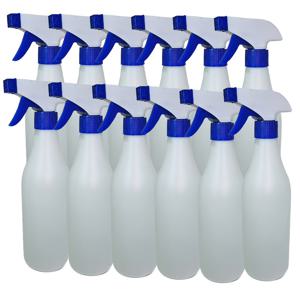 TEMU 12개 세트 16oz/500ml 플라스틱 스프레이 병, 유연한 노즐이 있는 재사용 가능한 향이 없는 용기, 청소 솔루션, 헤어 젤, 식물 수분을 위한 용기