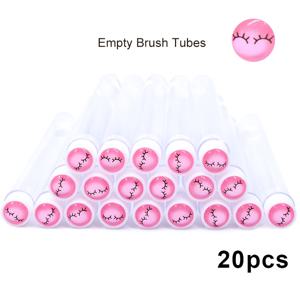 TEMU 20개 하이퍼알러지성 눈썹 연장 빈 튜브, 먼지 방지 눈썹 브러시 매스카라 원자, 재사용 가능한 눈썹 브러시 케이스, 그라프팅 눈썹 스플루이 정리함, 배터리 필요 없는 눈썹 도구 세트