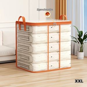 TEMU 대형 투명 PVC 수납 가방 - 손잡이 포함, 방습 기능, 다양한 상황에 적합: 학교 기숙사 옷 & 이불 정리 필수품|방수가방|이불정리함