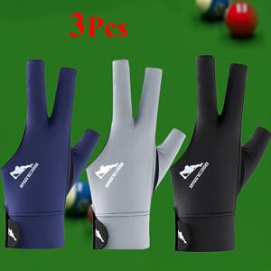 TEMU 3pcs 전문 왼손용 빌리어드 글로브, 스누커 및 풀용 통기성 및 미끄럼 방지 그립, 폴리에스터 섬유, 손세탁 가능 - 크리스마스, 할로윈, 새해, 아버지의 날 선물, 빌리어드 액세서리에 이상적