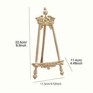 TEMU 사진, 미술, 및 더 많은 것들을 위한 다용도하고 접을 수 있는 황금 금속 easel 디스플레이 스탠드 - 집 장식 및 이벤트를 위한 튼튼하고 장식적인 디자인