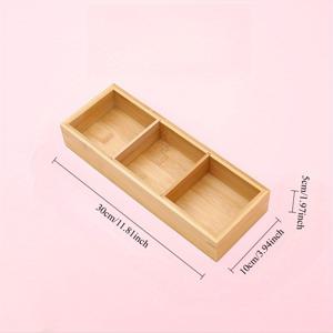 TEMU 차, 과일, 간식 및 말린 꽃을 위한 9칸 나무 서빙 트레이 - 정리된 엔터테인먼트를 위한 내구성 있는 직사각형 디자인, 장식용 트레이