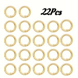 TEMU 22pcs 23.5mm/20mm 트리거 스프링 O-형 링 키체인, 합금 공예 DIY 액세서리, 가방, 지갑, 돈 가방 다목적 프레스 키체인에 적합|키링|키링부자재
